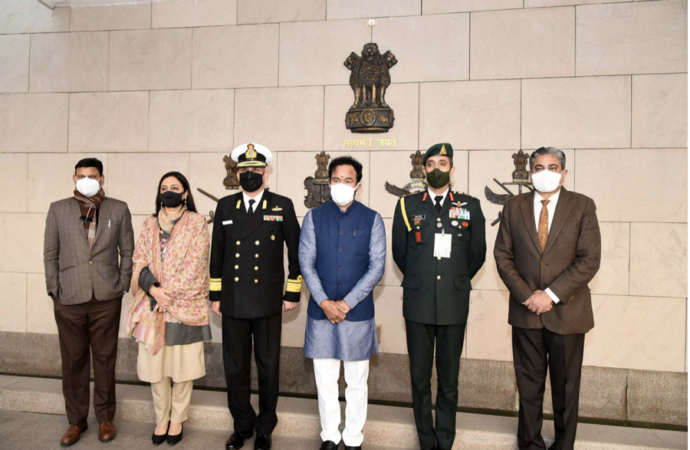 Union Minister for Tourism & Culture Shri G. Kishan Reddy attends the Retreat Ceremony at National War Memorial and pays tribute to the martyrs