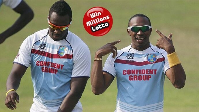 West Indian legends Dwayne Bravo and Andre Russell give Indian charities a helping hand by partnering with Win Millions Lotto