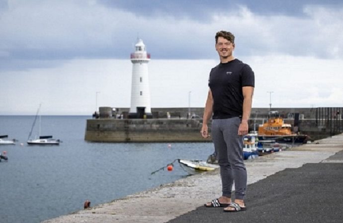 Jordan Leckey: Man sets new world record for swimming between Northern Ireland and Scotland