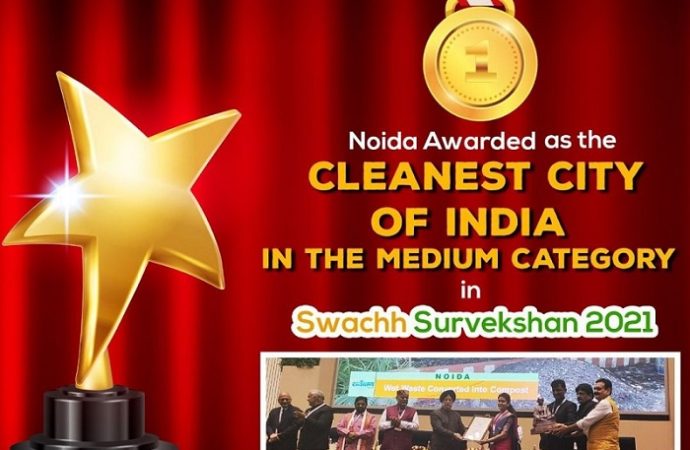 NOIDA RANKED INDIA’S CLEANEST MEDIUM CITY