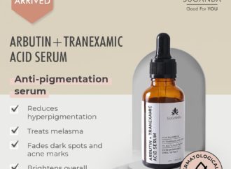 Suganda launches its new Arbutin and Tranexamic Serum for dull skin and to fight pigmentation