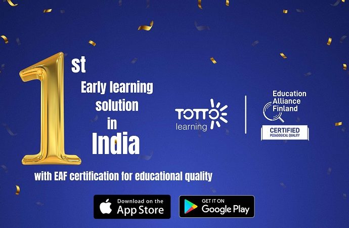 Totto Learning Certified for High Education Quality by Education Alliance Finland