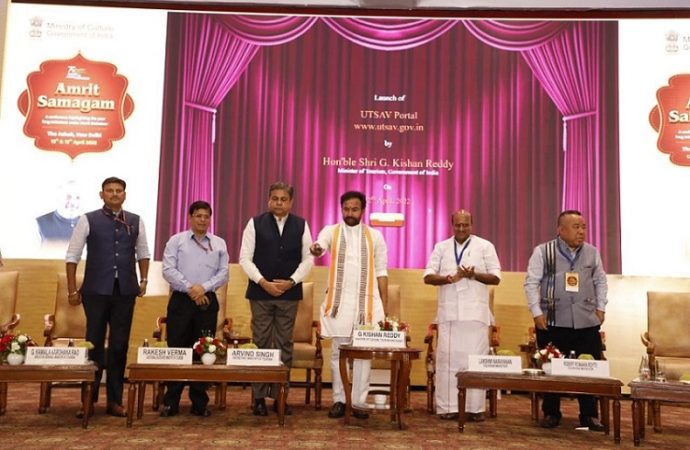 Shri G. Kishan Reddy launches the Utsav Portal at the inaugural day of Amrit Samagam Conference