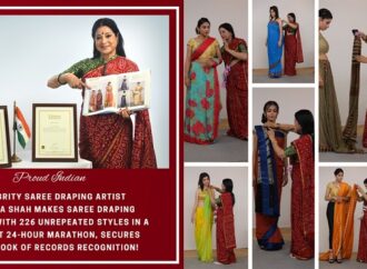 Stylist Kalpana Shah from Mumbai Performs Marathon Saree Draping for Straight 24 Hours in 226 Different Styles Enters Limca Book Records